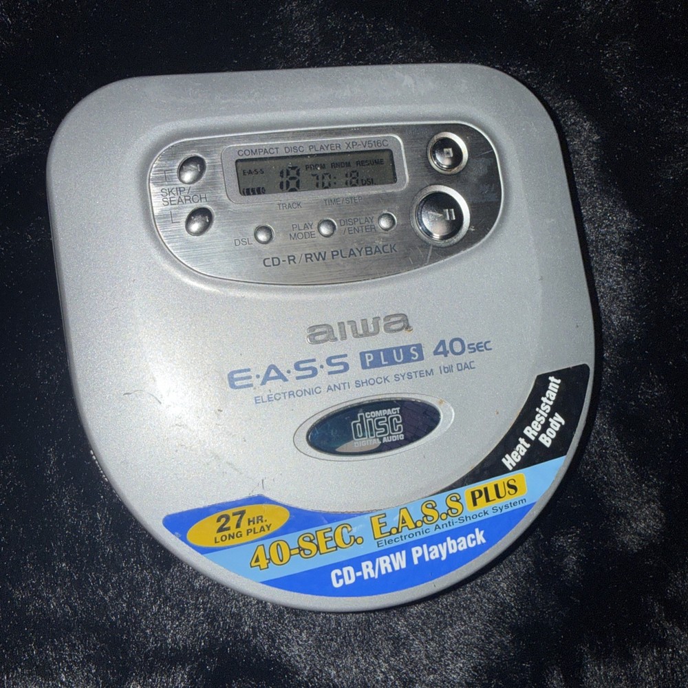 AIWA Compact Disc Player Model XP-V516C Jogging 40 Second Anti-Shock Year 2000