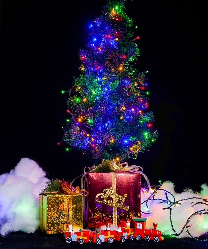 Christmas Outdoor String Lights 75ft 200 LED Waterproof with Memory Modes, Tw...