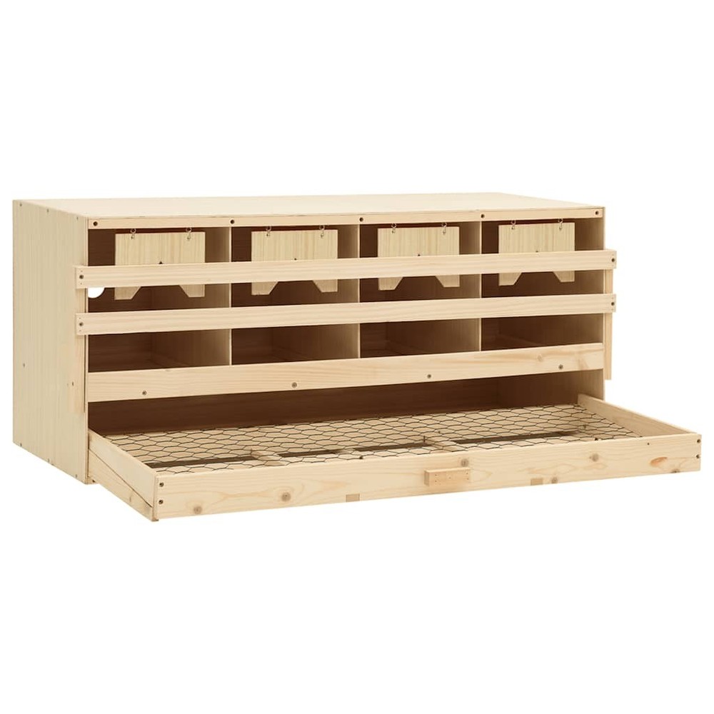 Chicken Nesting Boxes 4 Compartments Hen Laying Nest Solid Wood Pine vidaXL