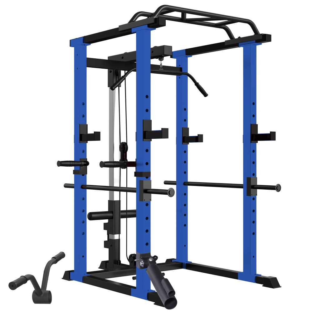 Multifunctional Power Cage, Pullup Squat Rack 1000Lbs Capacity Barbell Rack
