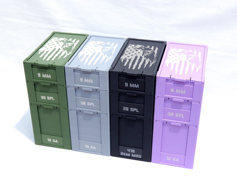 Stackable Ammo Boxes - Gadsden Flag - No Live Ammo!