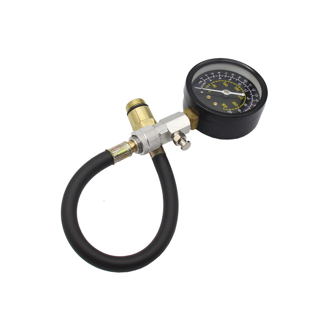 Engine Compression Tester Testing Gauge Gage Check Test Tool Kit