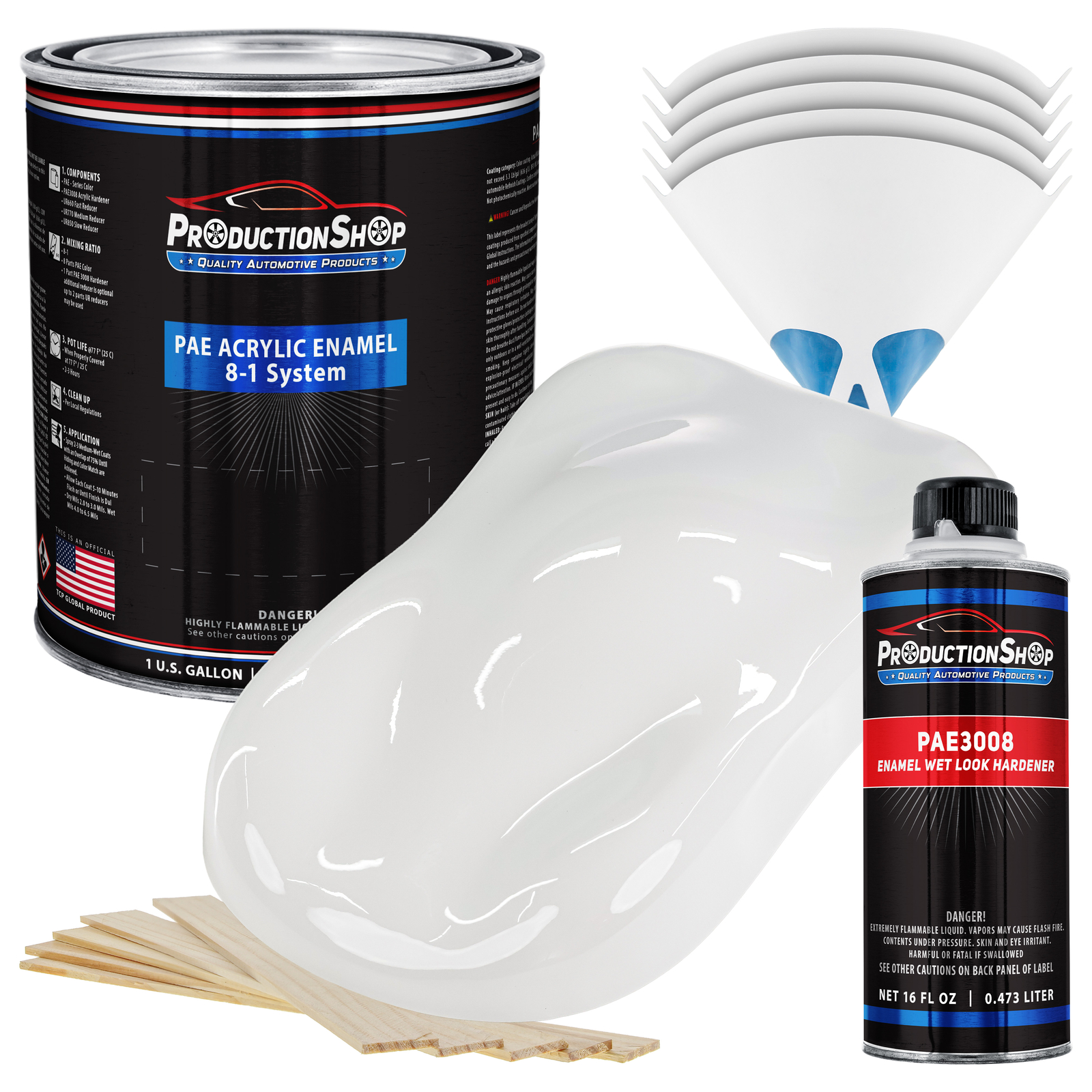 Production Shop Classic White Acrylic Enamel Gallon Kit, Auto Paint