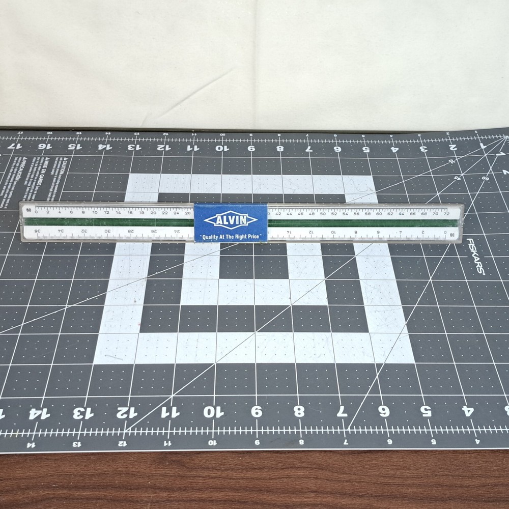 VTG Alvin 241P Series Engineering Drawing Triangular Scale Ruler Made in W Germa