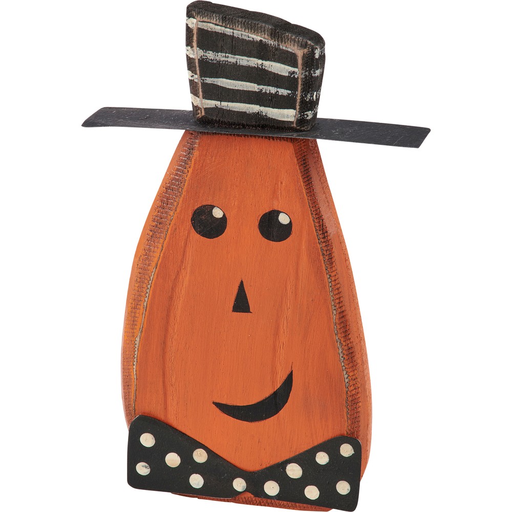 Primitives by Kathy Pumpkin Head Rustic Chunky Sitter