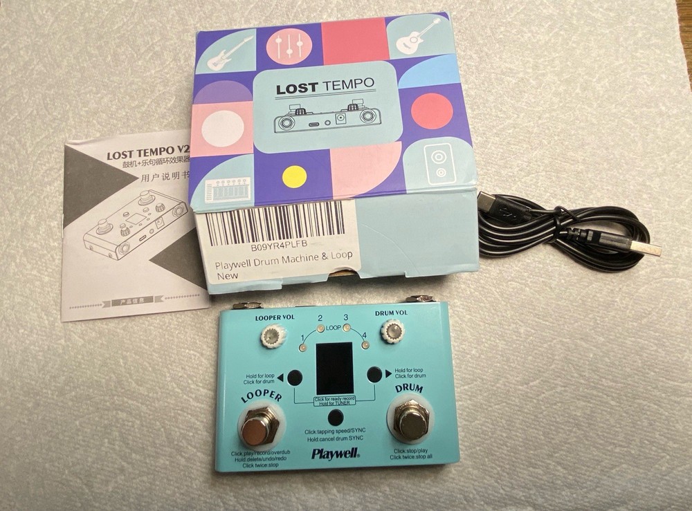 Playwell Lost Tempo Loop/ Drum Machine Guitar Pedal