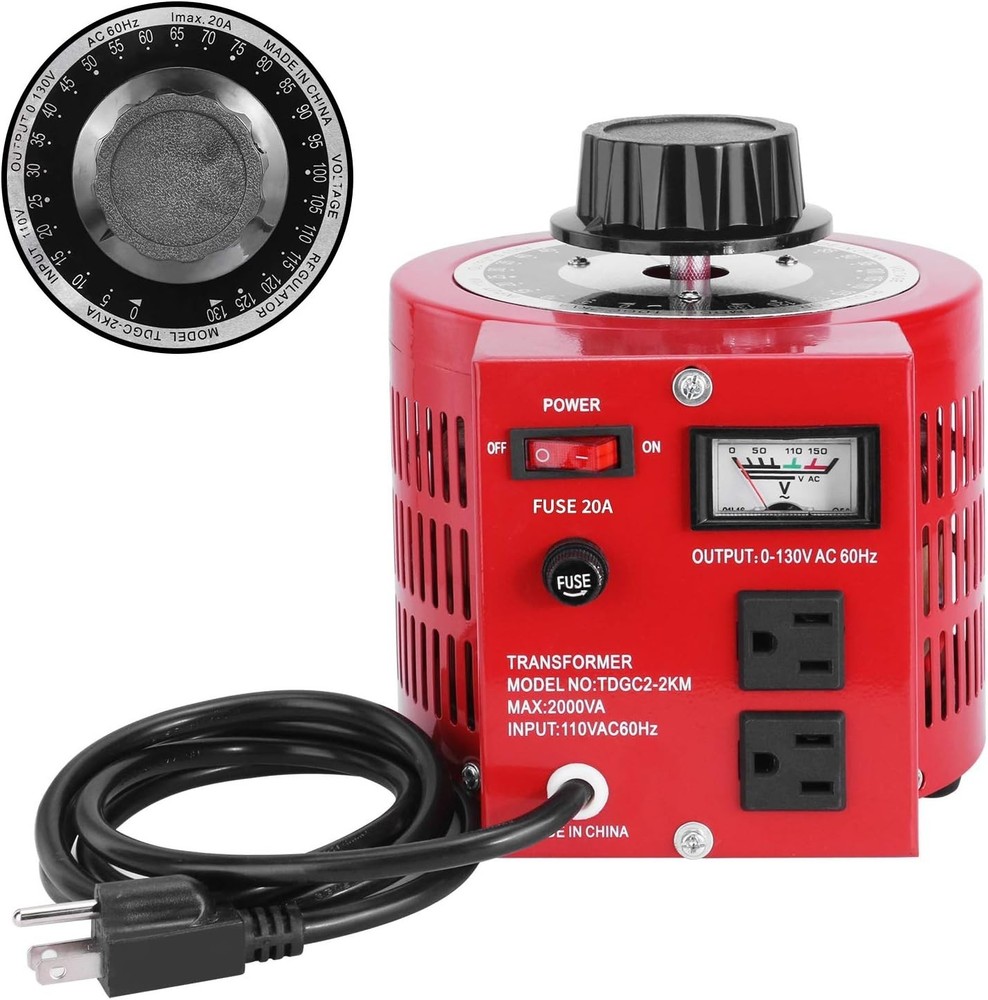 20Amp Variable Transformer Auto AC Voltage Regulator Power Supply, 2000VA Max...