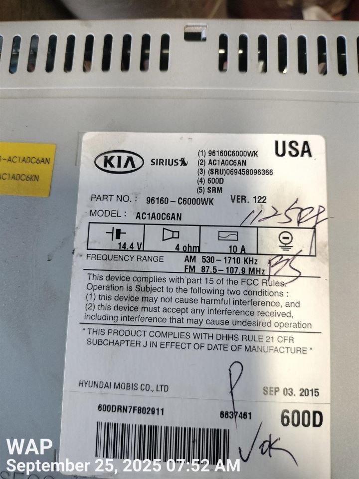 CONTROL PANEL OEM 16-18 KIA SORENTO 1YR WRNTY