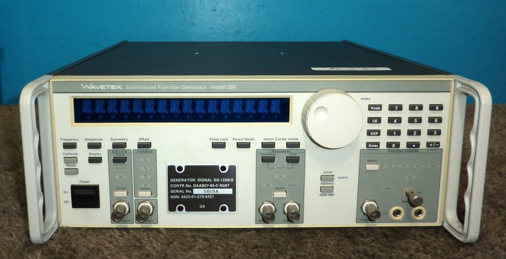 Wavetek Model 288 20MHz Synthesized Function Generator Very Good Condition~Works