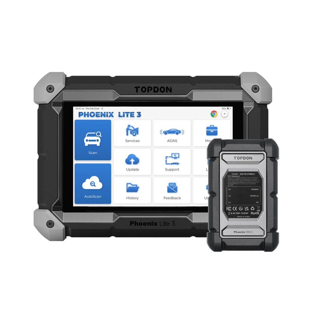TOPDON Phoenix Lite3 Bi-Directional OE-Level Diagnostic Scanner Coding FCA,CANFD