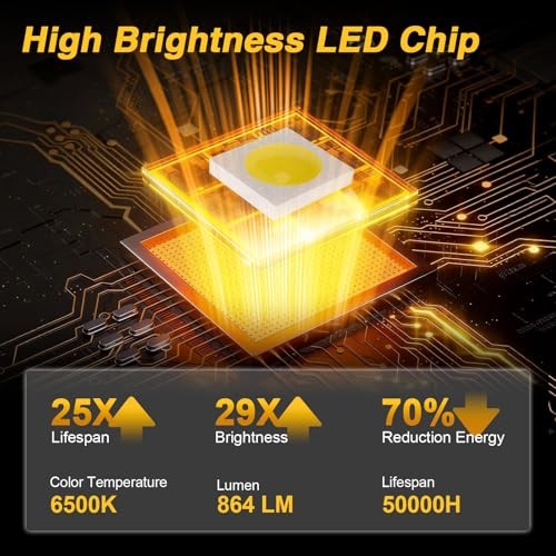 LED Interior Door Panel Courtesy Light White Compatible with 4 PCS White