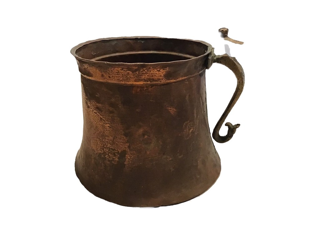 Vintage Unique Large Handcrafted New York Copper Pitcher
