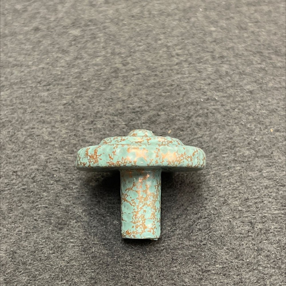 1-1/4" Antique Copper Knob Verdigris