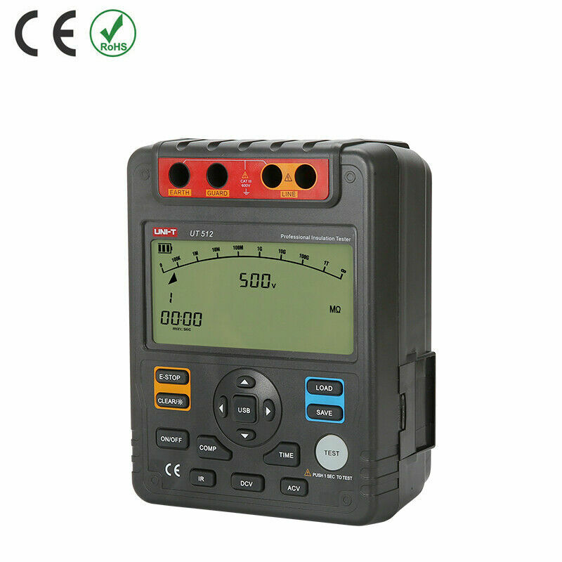 UNI-T UT512 Isolationswiderstandstester Voltmeter Auto Range 2500V 100GΩ