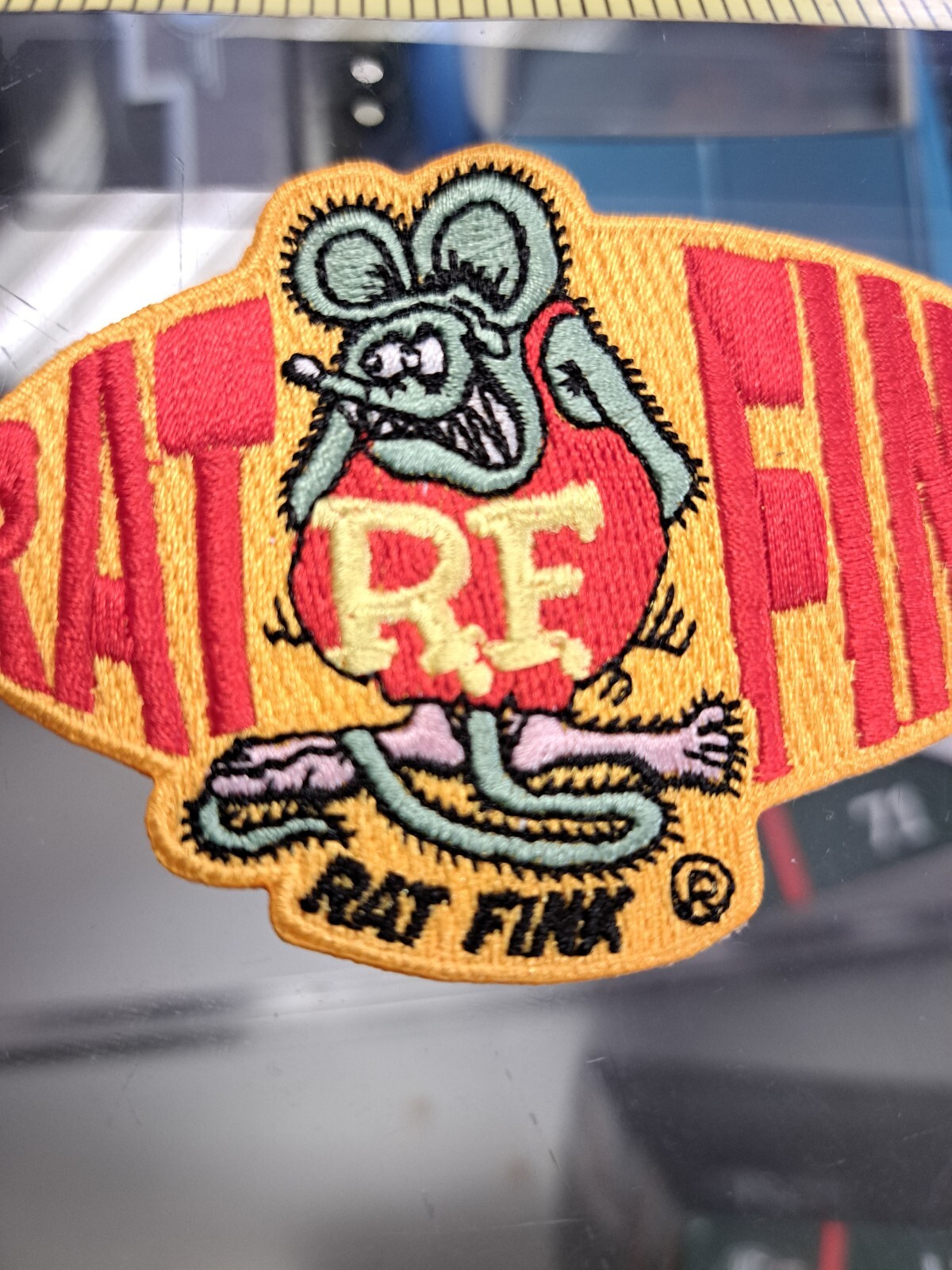 Ed "Big Daddy" Roth Rat Fink Hot Rod Patch 3.5" Oval - Officially Licensed