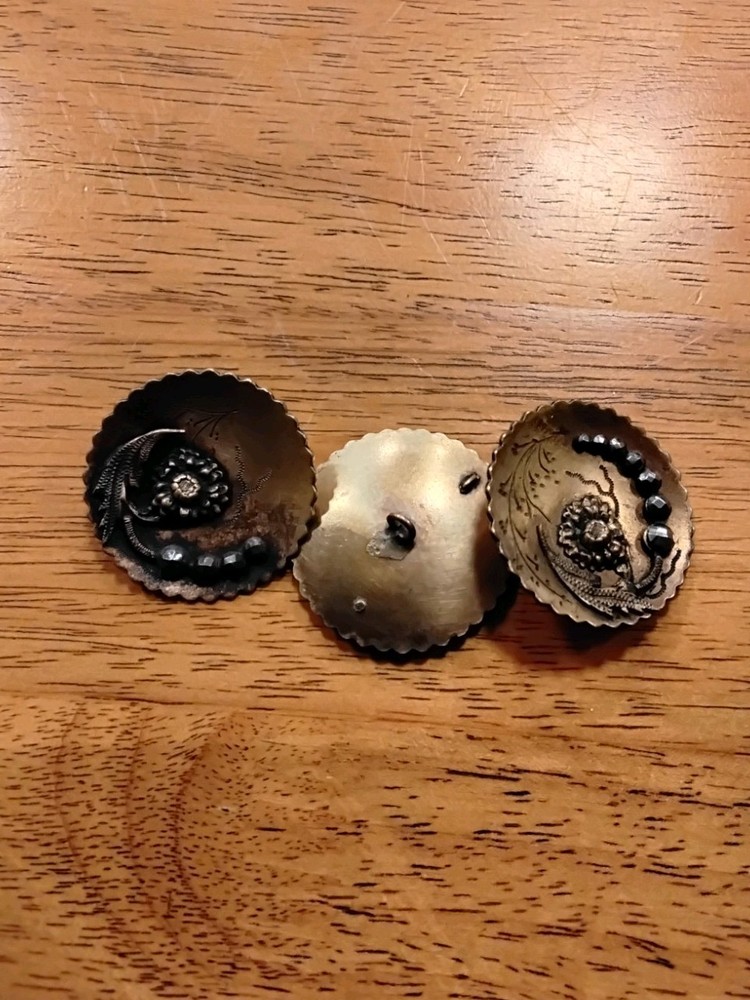 Vintage Brass 1 1/4 "  Cup Style Buttons
