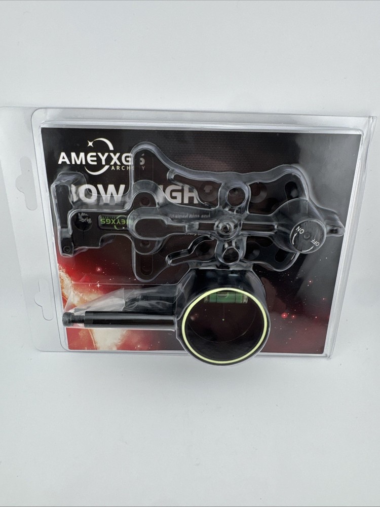 Compound Bow Sight 1 Pin Archery Hunting Single Pin 0.019" Adjustable RH