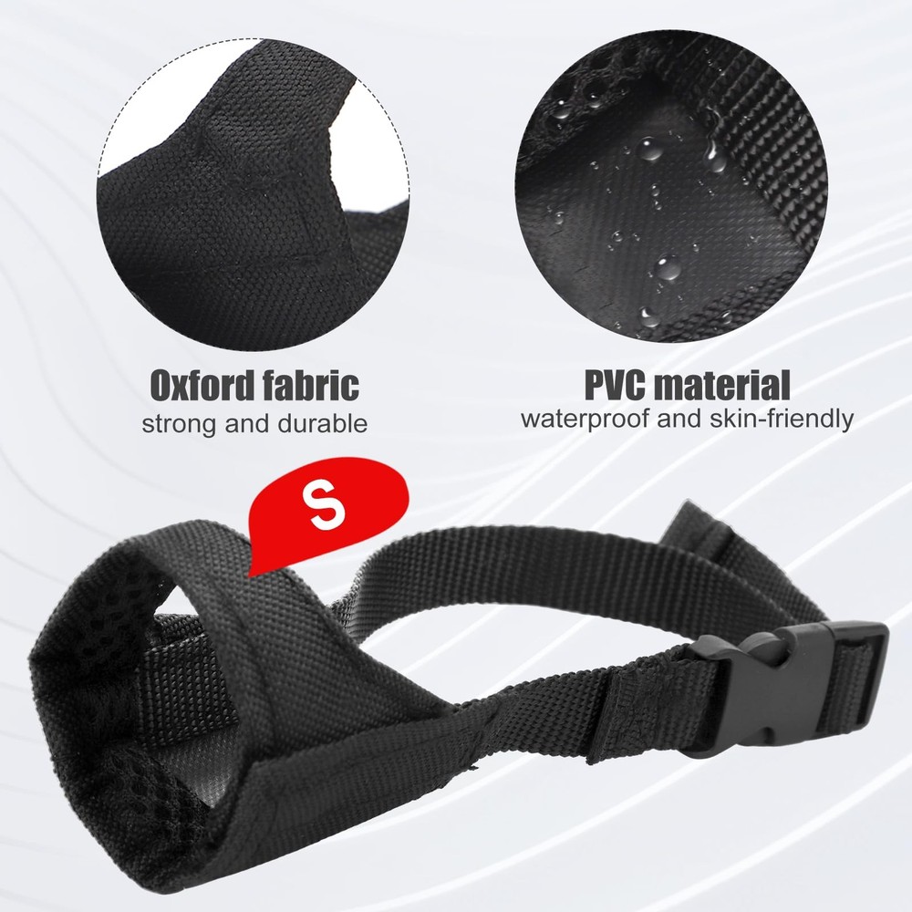 PEUTIER Short Snout Dog Muzzle, Muzzle for Small and Medium 5.5-7, black
