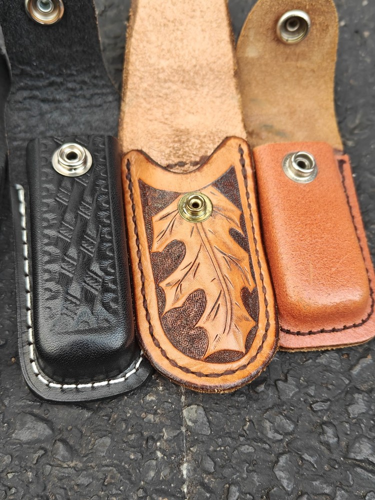 Leather Sheath Lot Storage Pouch For Pocket Knife Or Multi Tool