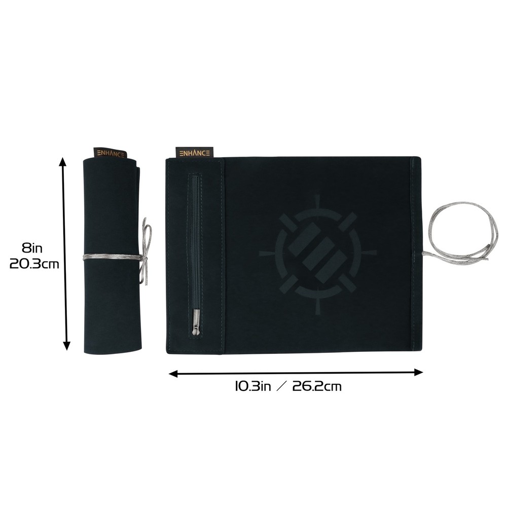 ENHANCE Roll on a Scroll™ Dice Rolling Mat & 12pc 6 Sided Dice Set