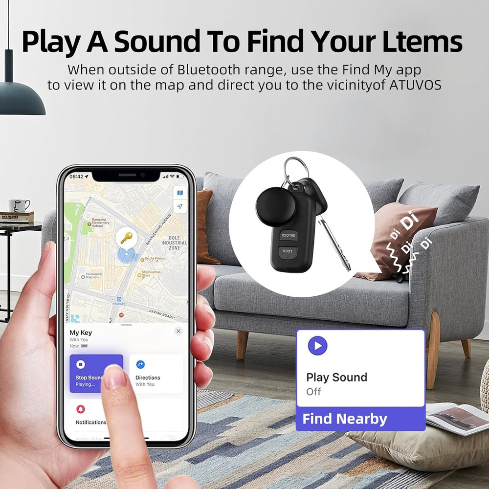 GPS Tracker for Vehicles Work with Find My(Ios Only), Safe Sync GPS Tracker Mini