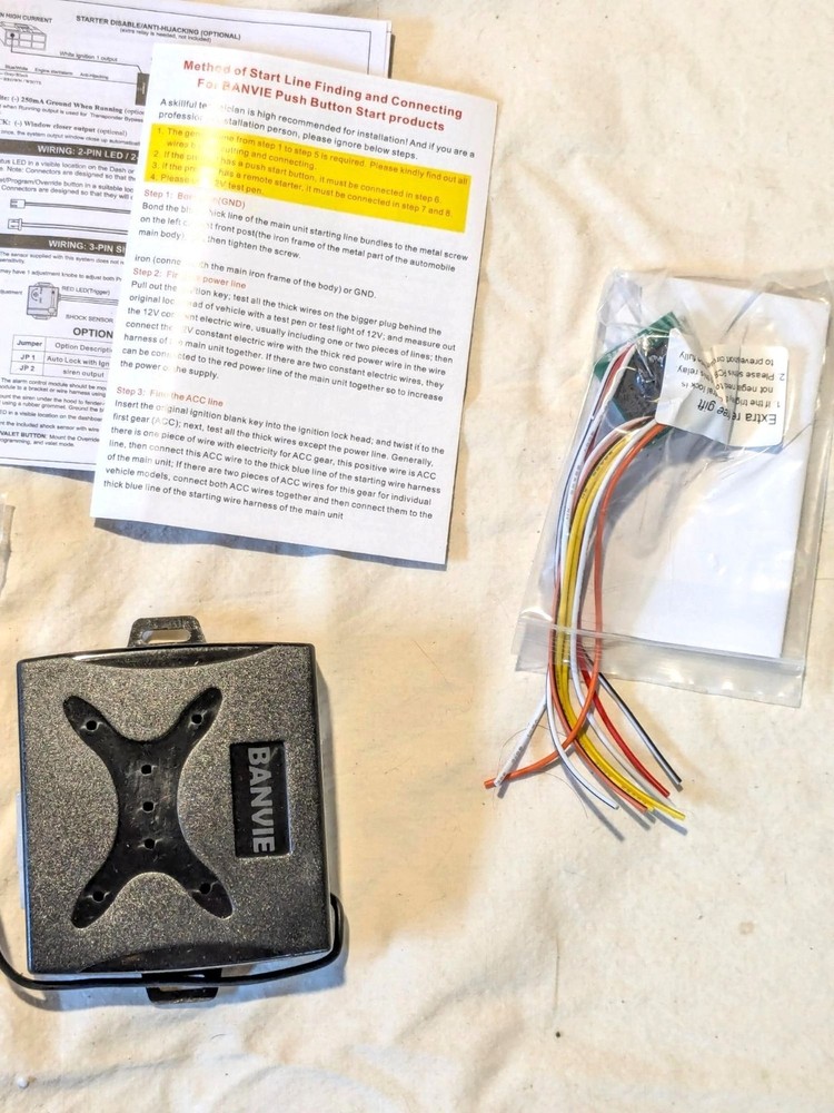 Banvie Car Remote Start System w/Keyless Entry & Push-Button Start NWB