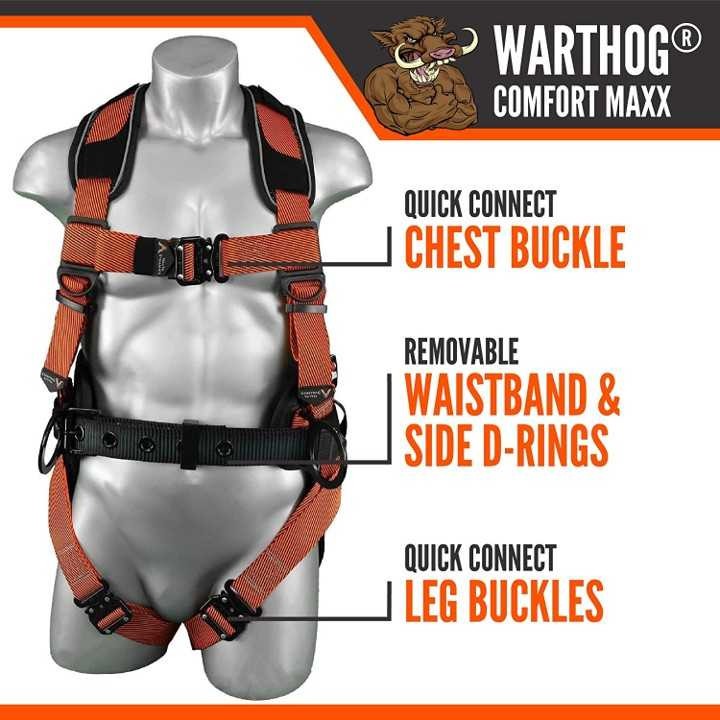 WARTHOG® Comfort Maxx Belted Side D-RING Harness