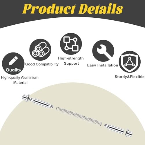 4 Pack Storm Door Hinge Pin Kit, Including 8PCS Aluminum Hinge Silver 4Set