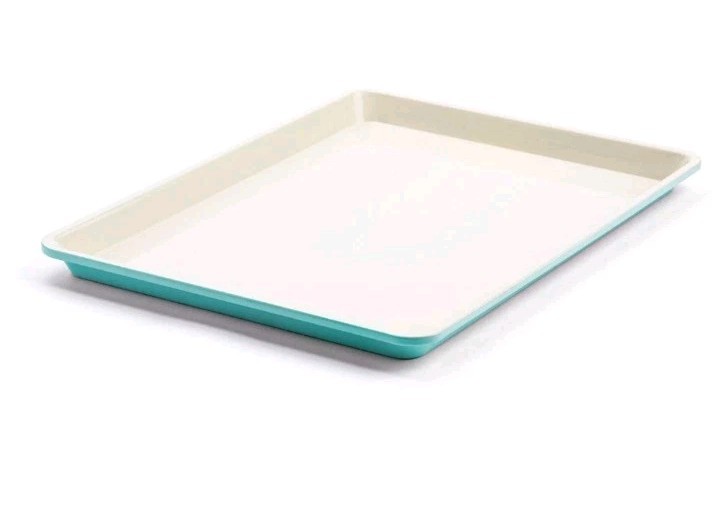 GREENLIFE ~ Ceramic ~ Non-Stick ~ 13" x 18" Steel Baking Cookie Sheet ~ GREEN