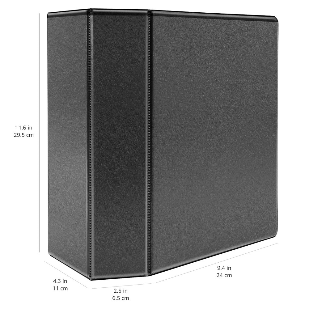 5 Inch Heavy Duty D-Ring 3 Ring Binder, Customizable View Cover, Extra Durable,