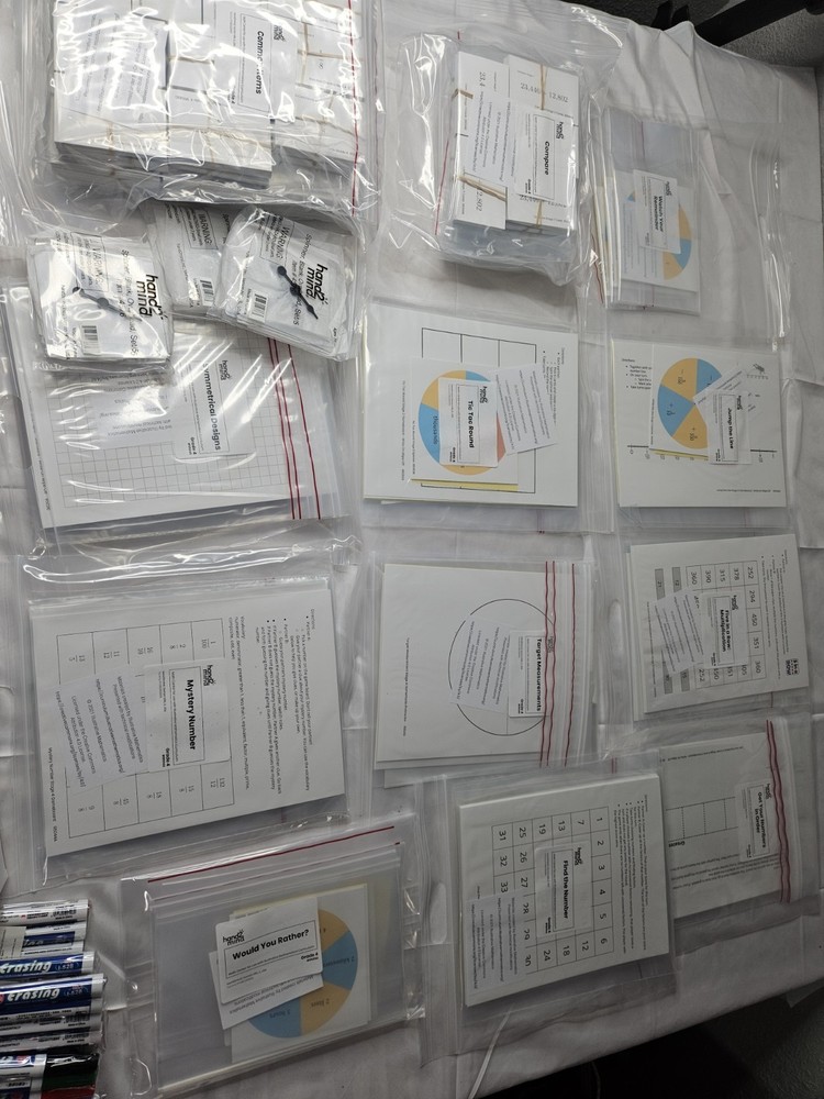 ETA hand2mind Math Centers Kit - Grade 4. Kit #95184 Large Lot
