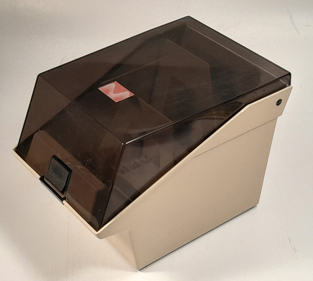 Vintage 5.25" Floppy Disk Diskette Filing Box Storage Case Computer 2 Dividers