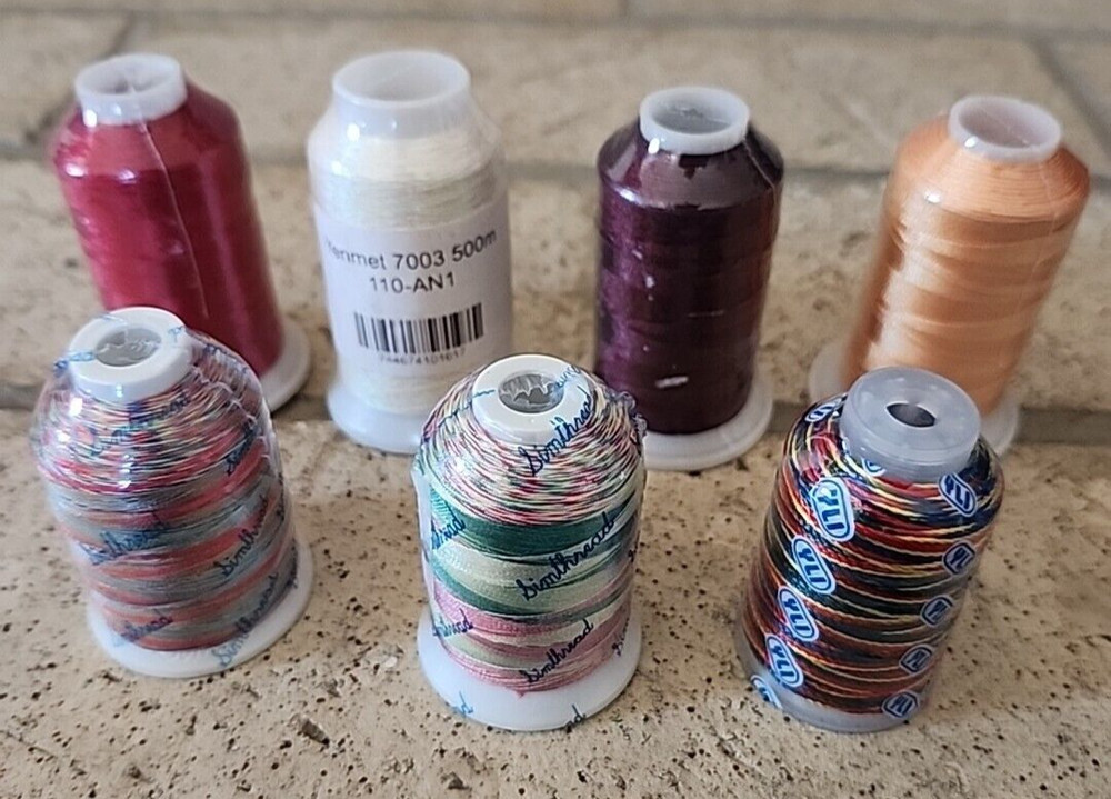 7 Spools Machine Embroidery Thread..Simthread, Unbranded
