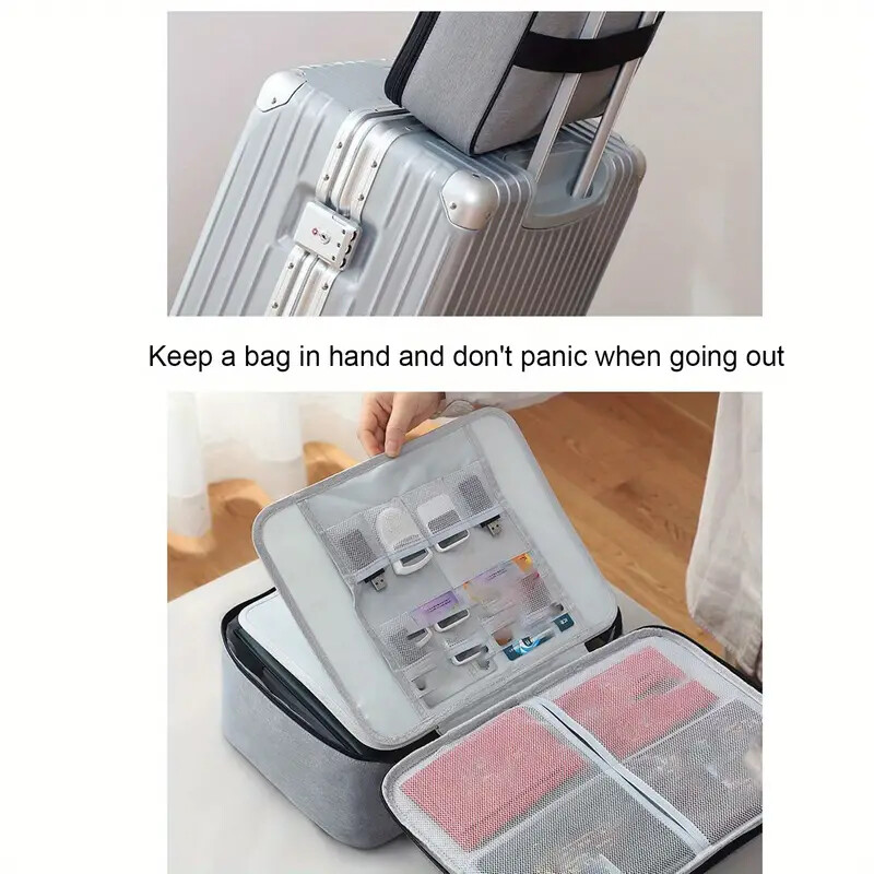 DocSafe Document Bag with Lock, 3-Layer File Organizer