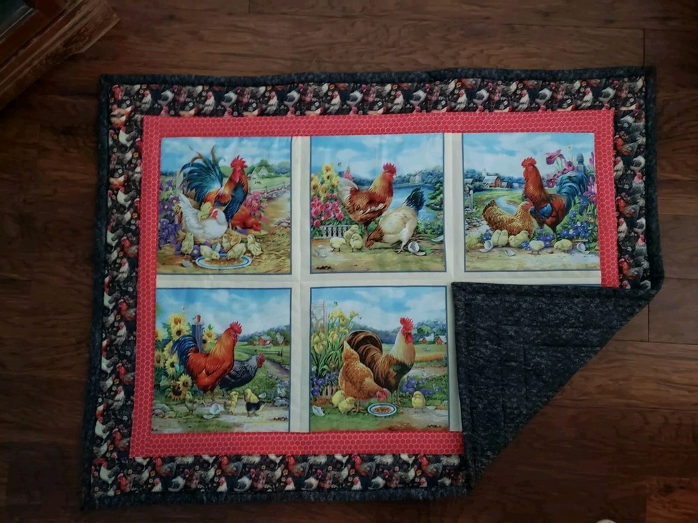 Quilt, Handmade, Chickens