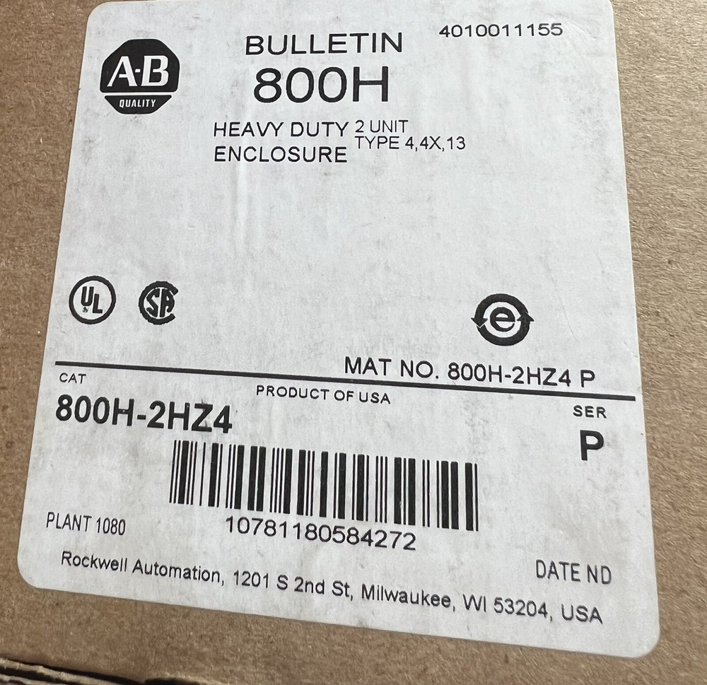 PUSHBOTTOM 800H-2HZ4 ENCLOSURE BOX 4,4X13