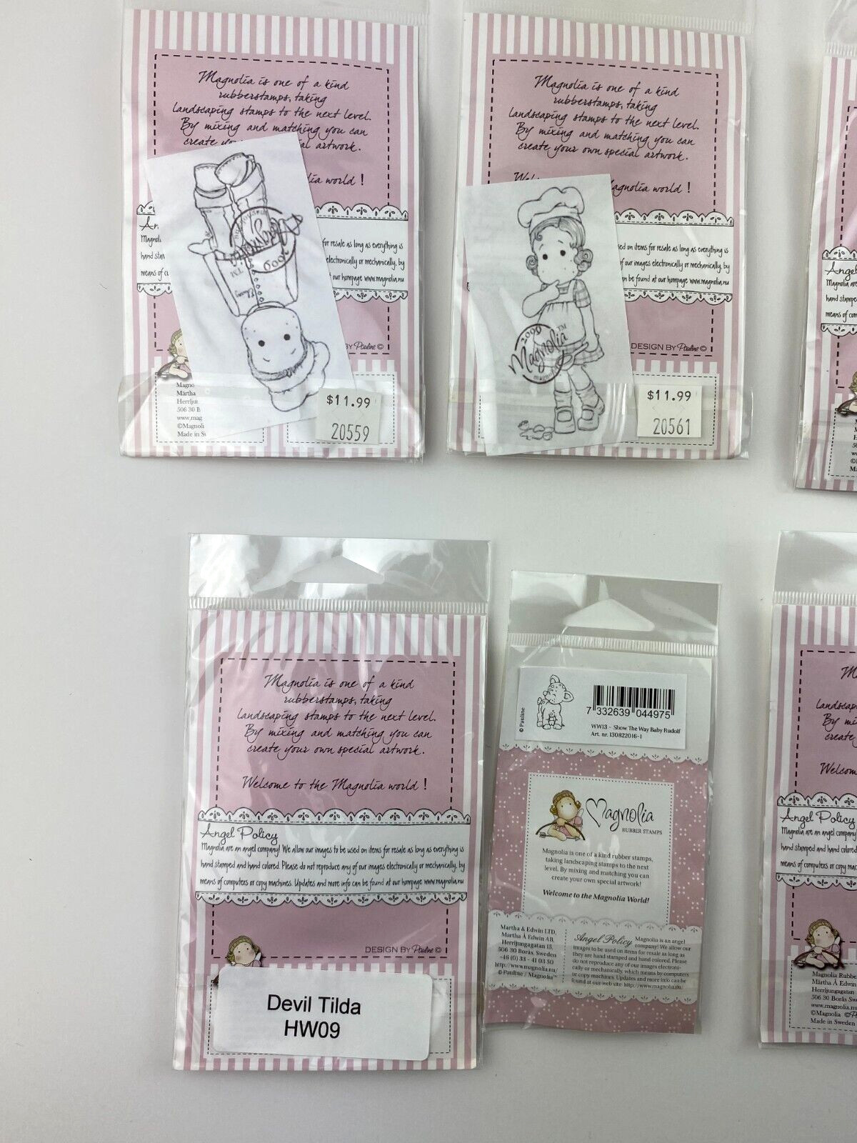 Magnolia (LOT OF 10) Rubber Stamps Assorted #18