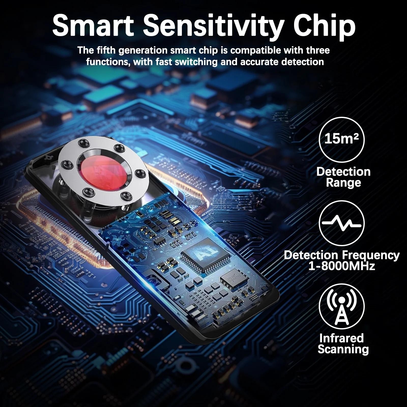 Anti-Spy Camera Wireless RF Detector GSM Bug GPS Tracker Finder Scanner Device