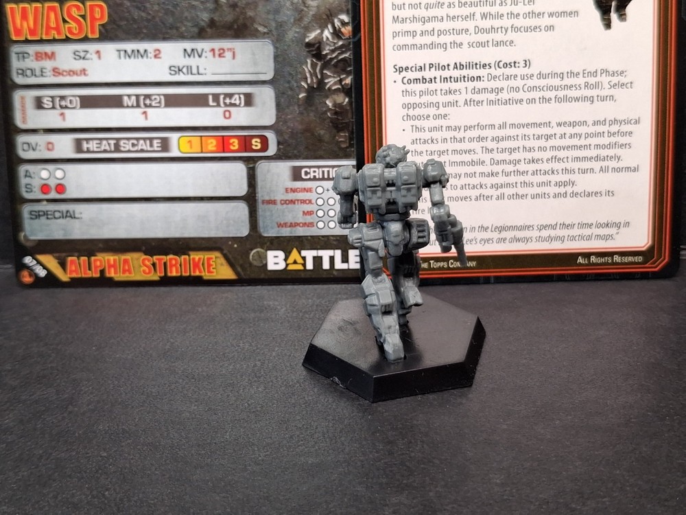 BattleTech Wasp Mech + Alpha Strike & Pilot Cards Inner Sphere Battle Lance