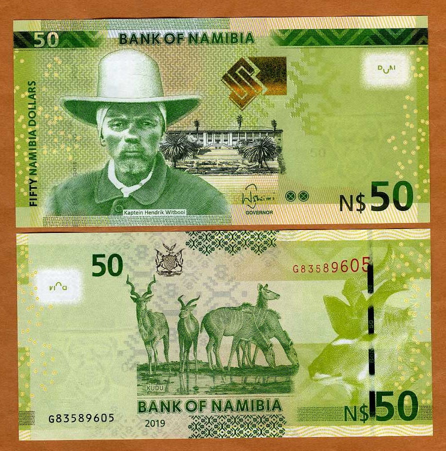 Namibia, 50 dollars, 2019, P-13c, UNC Antelopes