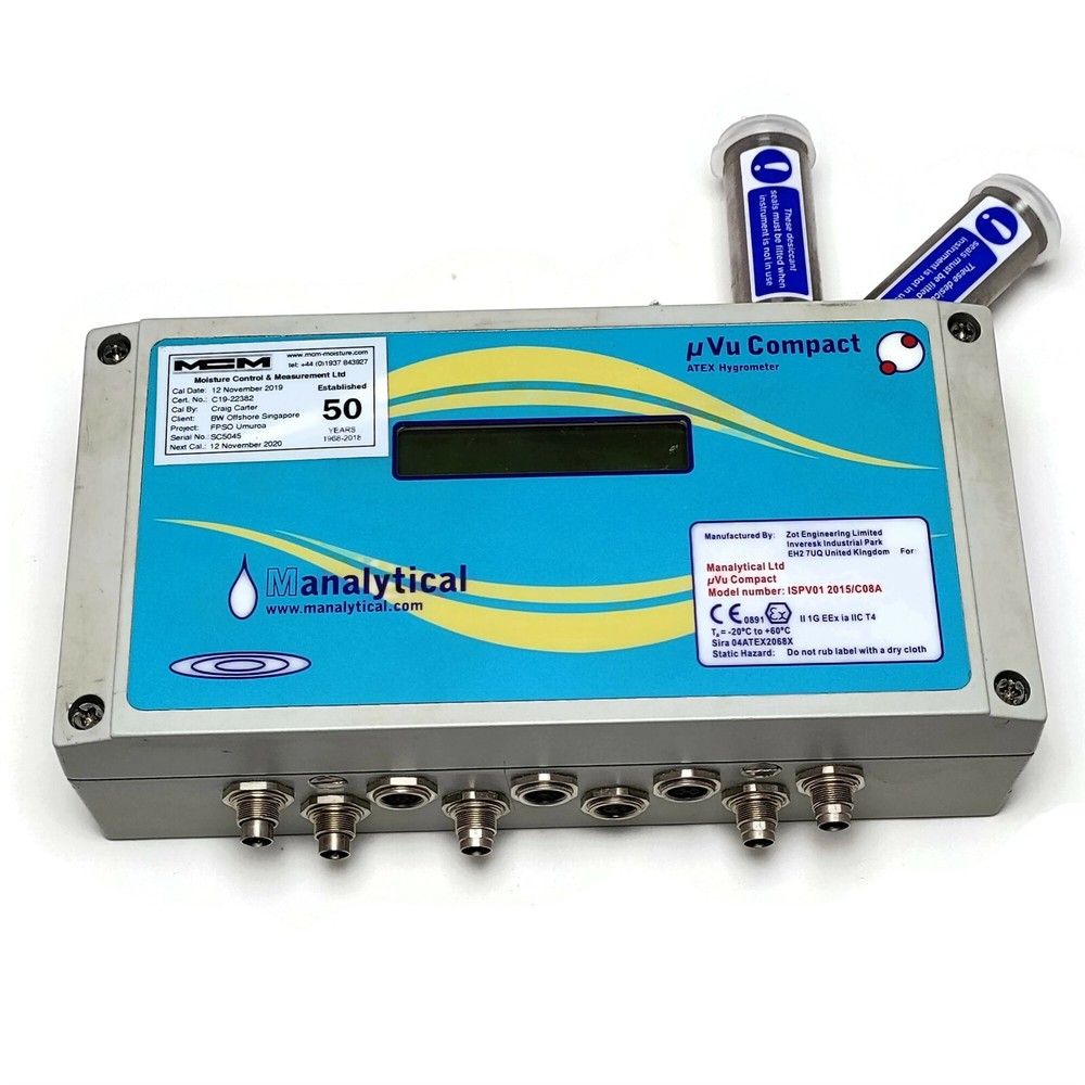 Manalytical µVu Compact ATEX Hygrometer. Model ISPV01 2015/C08A.