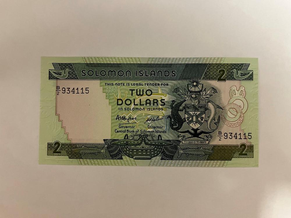 1986 Solomon Islands - 2 Dollars -#P13 Banknote