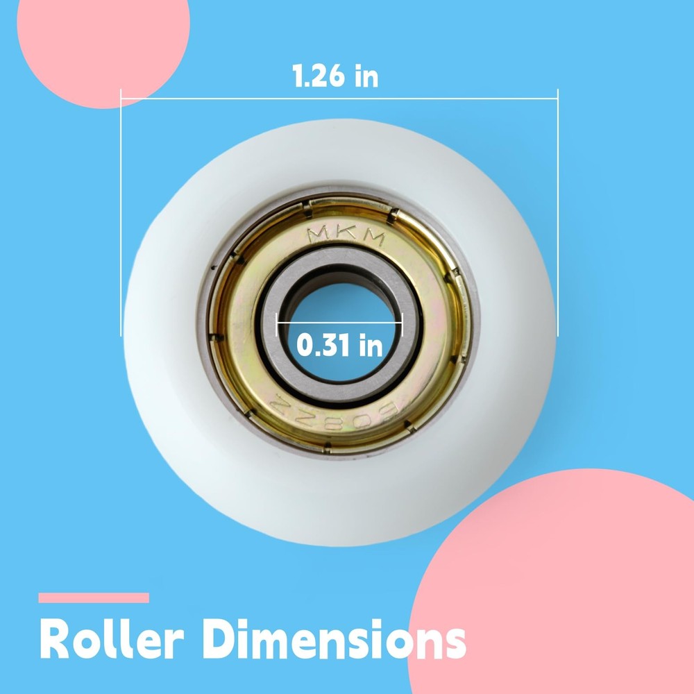 GLOXTED 4Pcs Replacement Roller Wheels Compatible with Aero for Pilates Refor...