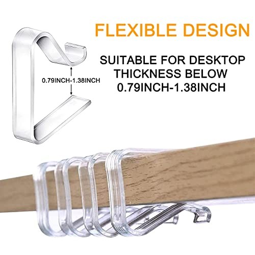 24 Pieces Transparent Clear Tablecloth Clips, Plastic Table Cloth Small