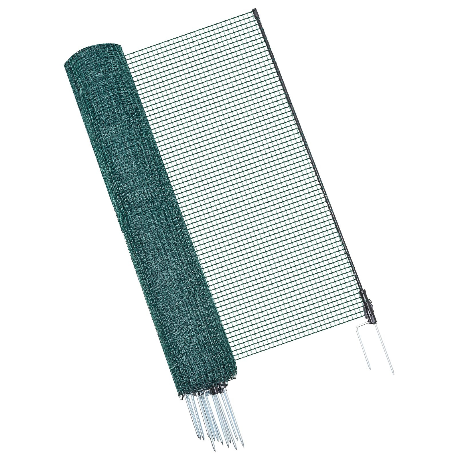 Uimoso Temporary Fence Netting with Posts 3 x 49.2 FT Plastic Safety Mesh Fence