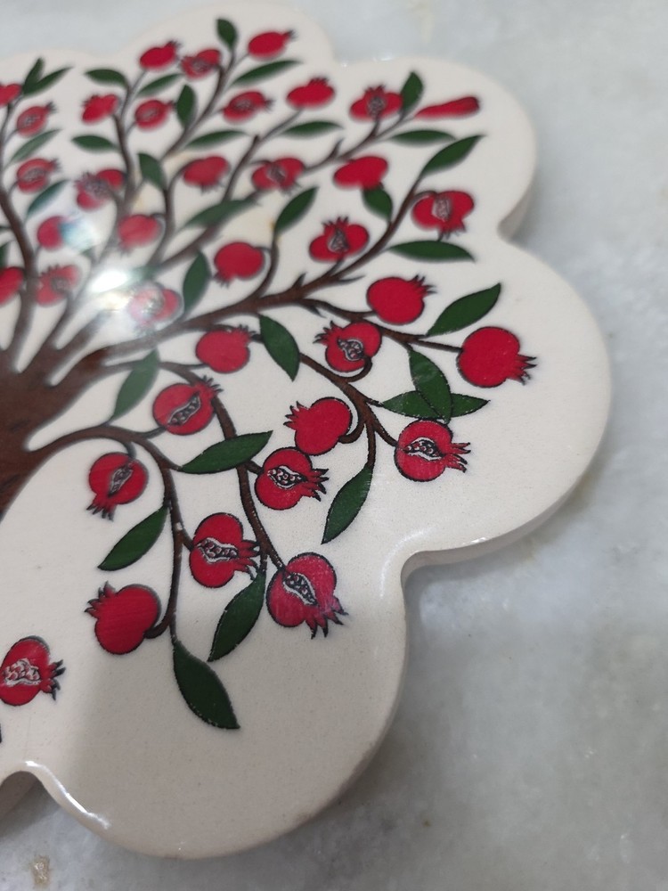 Pomagranite Tree Trivet Made in Turkey