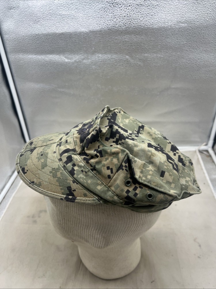 US Marine Corps Camo Utility Cap Size Small Worn (EE612