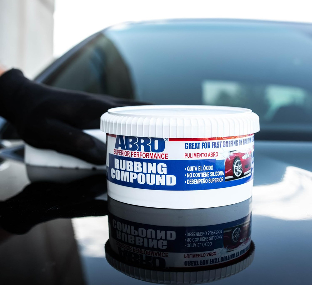 ABRO Superior Performance Rubbing Compound, 10 Oz., Buffing Compound