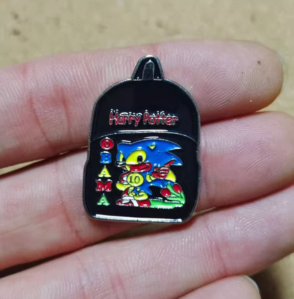 Harry Potter Obama Sonic Meme Backpack Mini Enamel Pin Badge