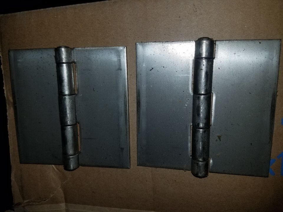 Weld On Hinges - Solid Steel Heavy Duty - 4 Inches Square - 2 Pack